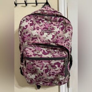 Jansport Pink and White Camo Backpack